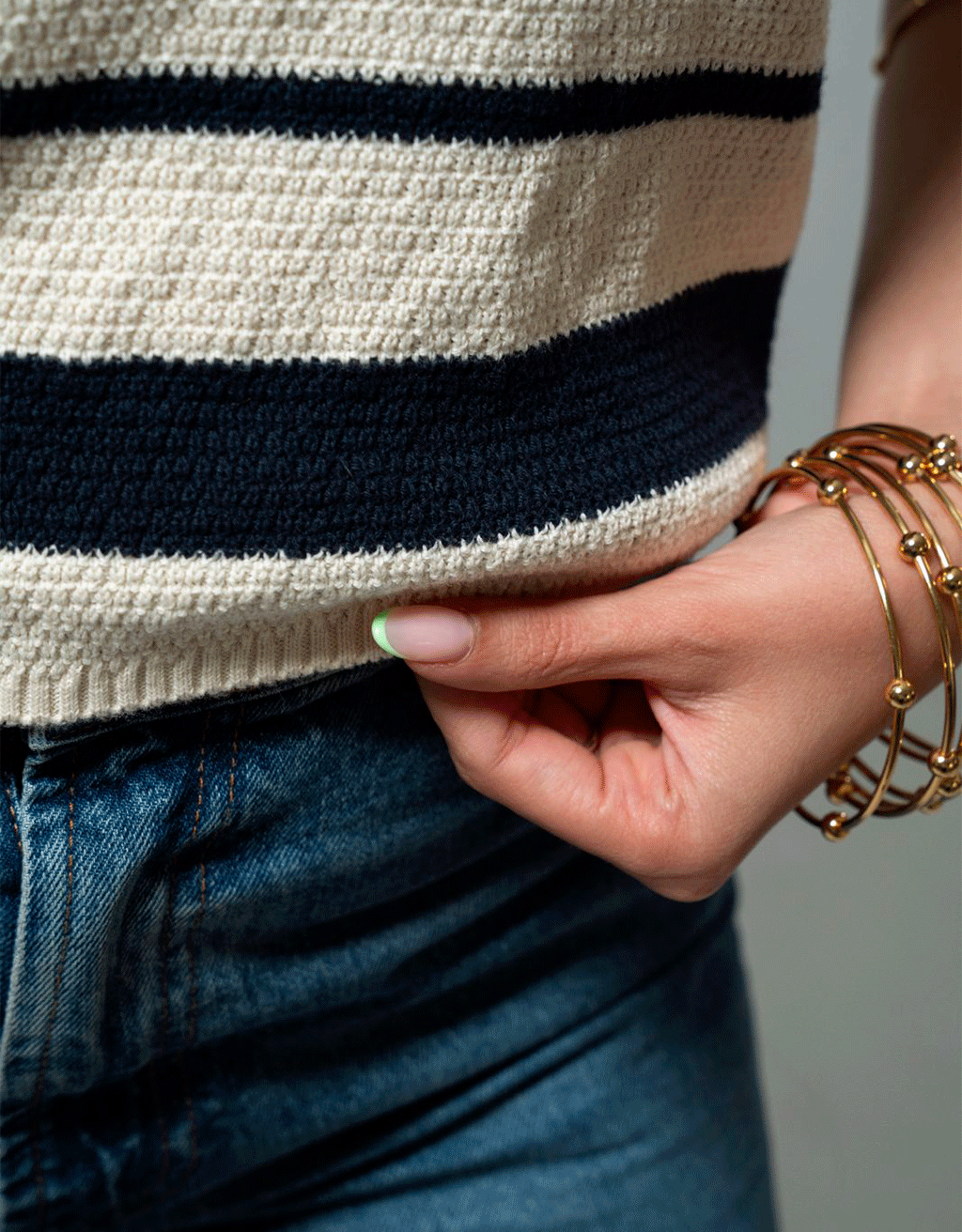 Polo en maille à rayures – Image 4