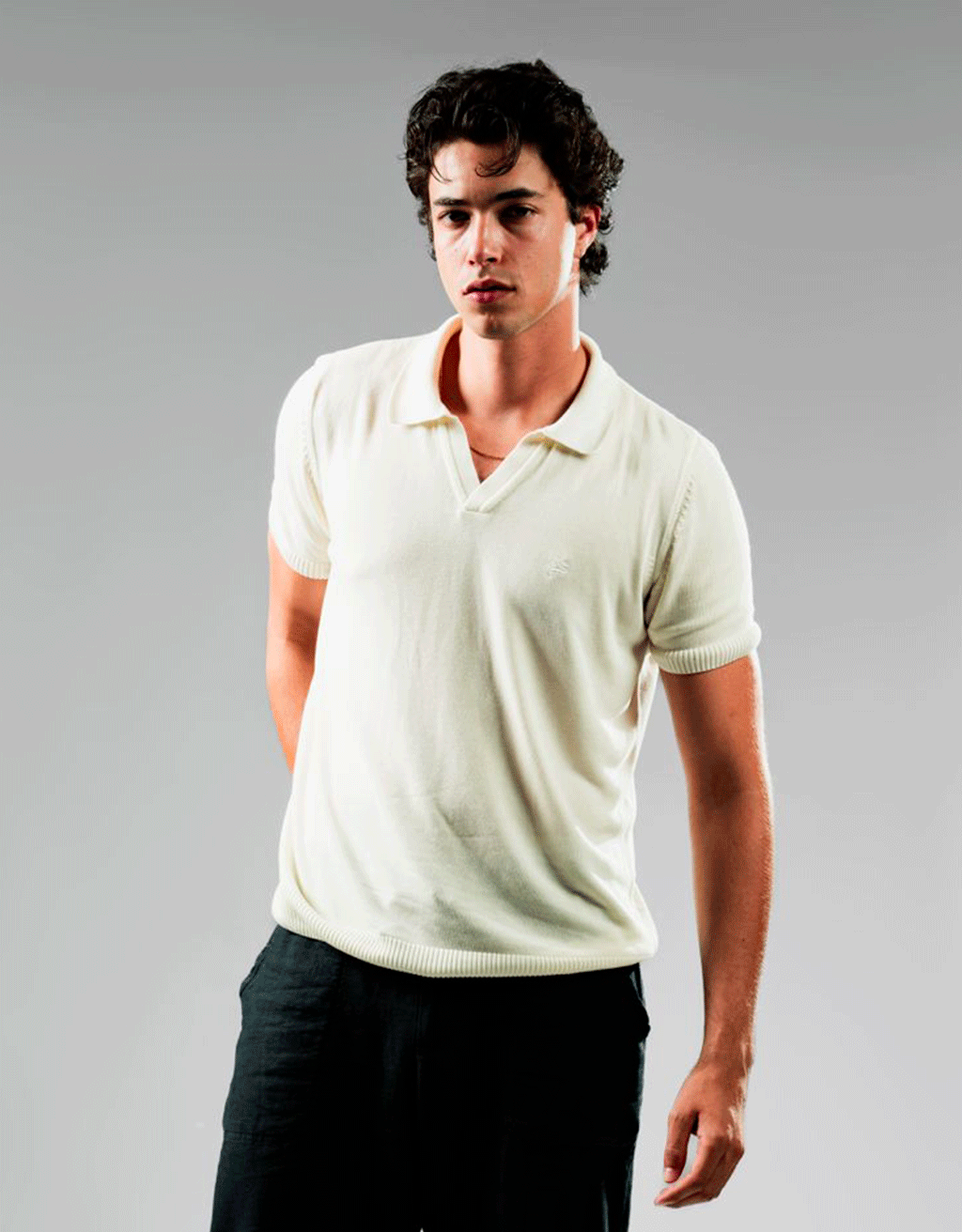 Polo en maille crème – Image 4