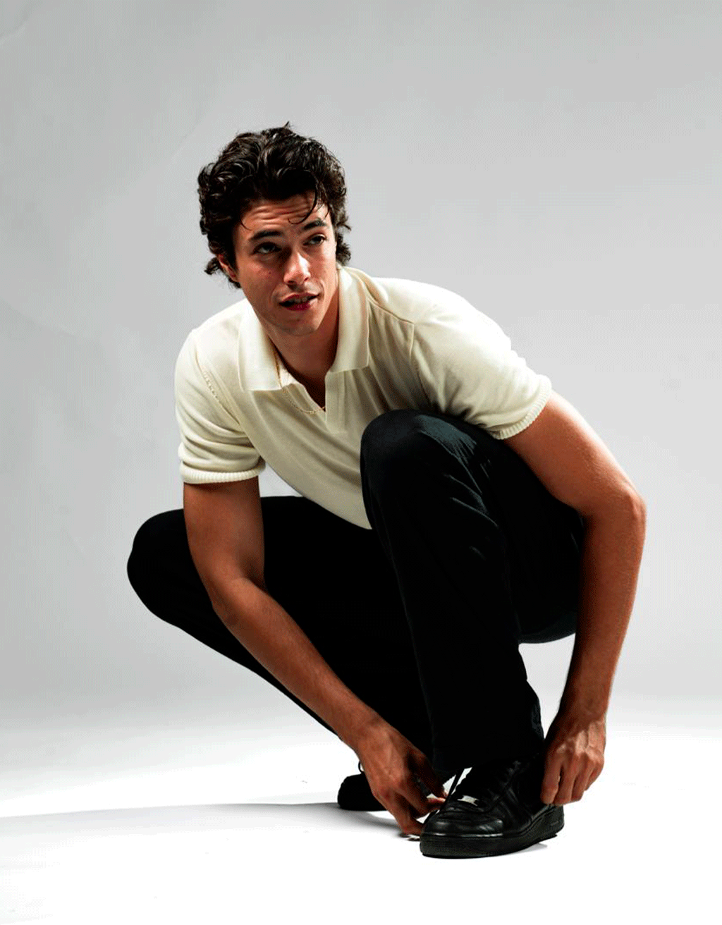 Polo en maille crème – Image 2